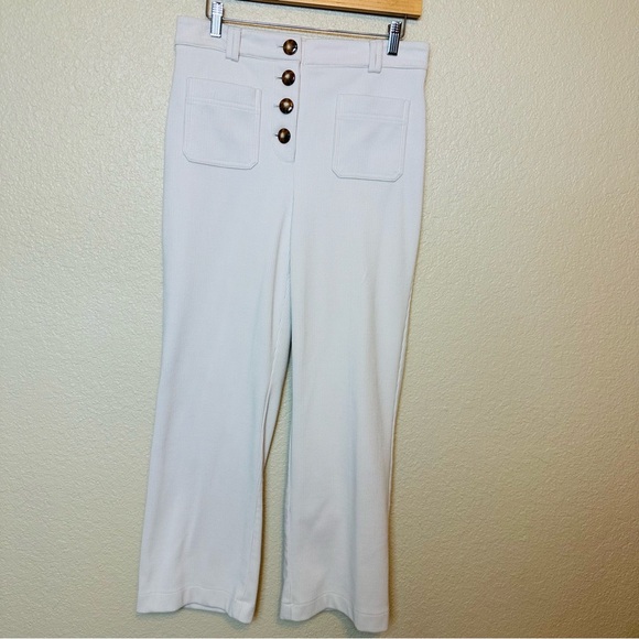 Joie Women’s Corduroy High Rise Flare Leg Button Front Pants Size 8 - Picture 3 of 9